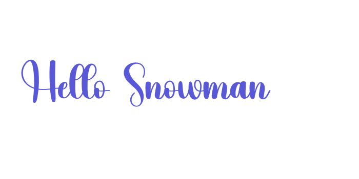 Hello Snowman Font