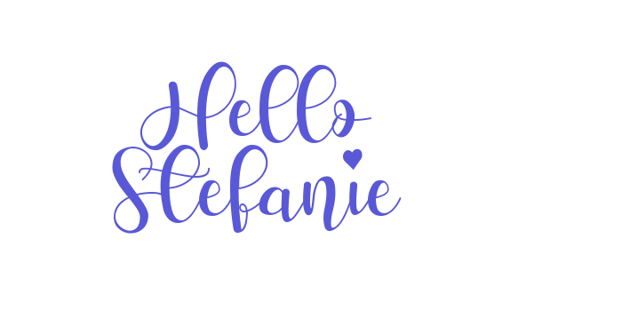 Hello Stefanie Font