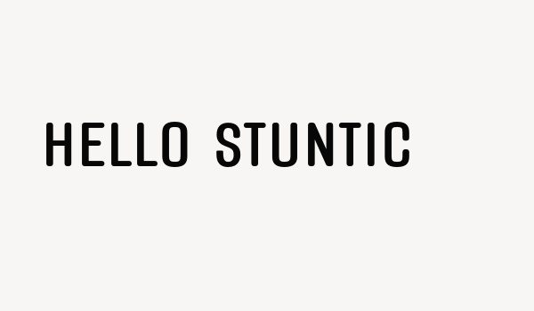 Hello Stuntic Font