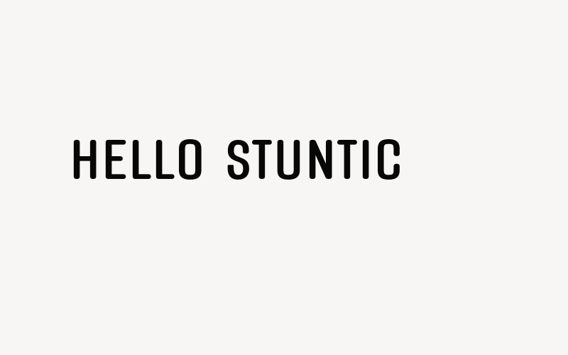 Hello Stuntic Font