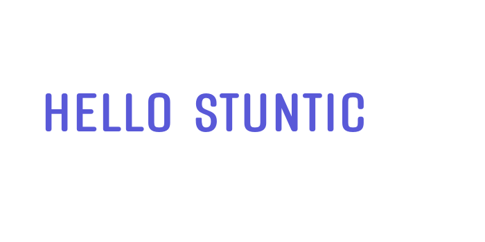 Hello Stuntic Font Download