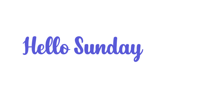 Hello Sunday Font Download