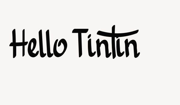 Hello Tintin Font