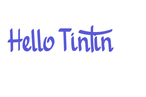 Hello Tintin Font