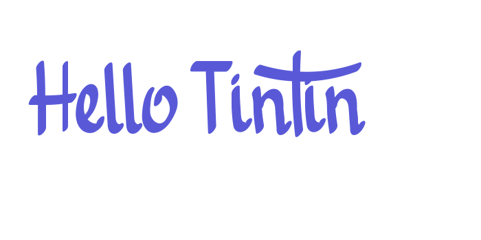 Hello Tintin Font Download