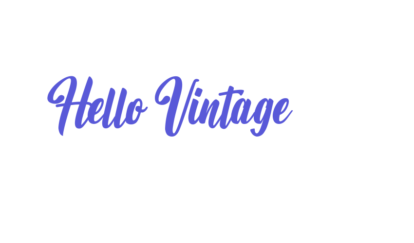 Hello Vintage Font Download