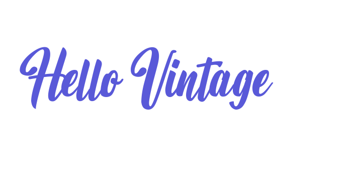 Hello Vintage Font