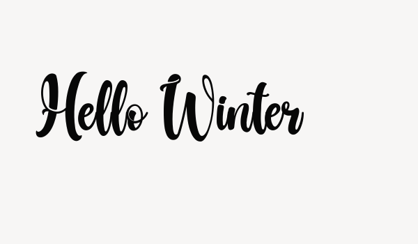 Hello Winter Font