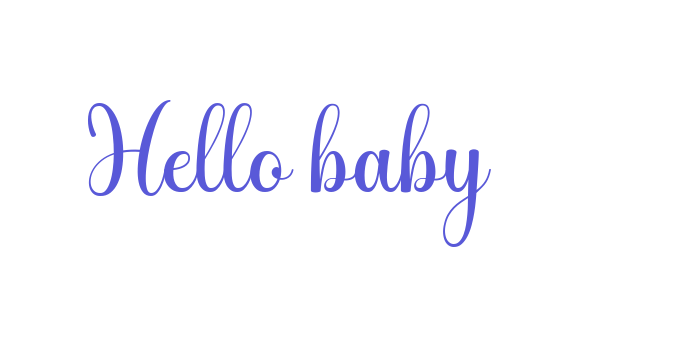 Hello baby Font