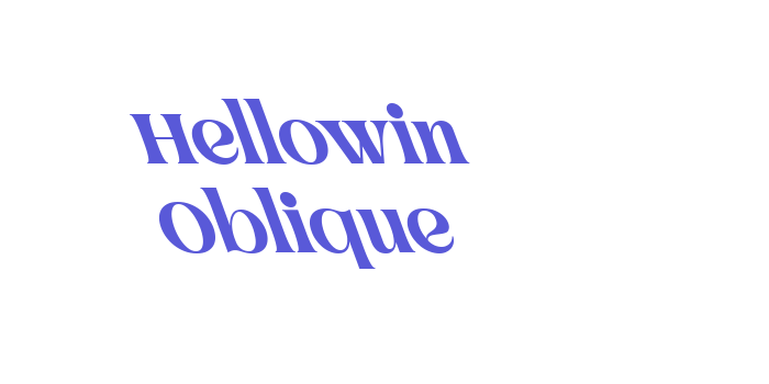 Hellowin Oblique Font Download