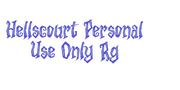 Hellscourt Personal Use Only Rg Font Download