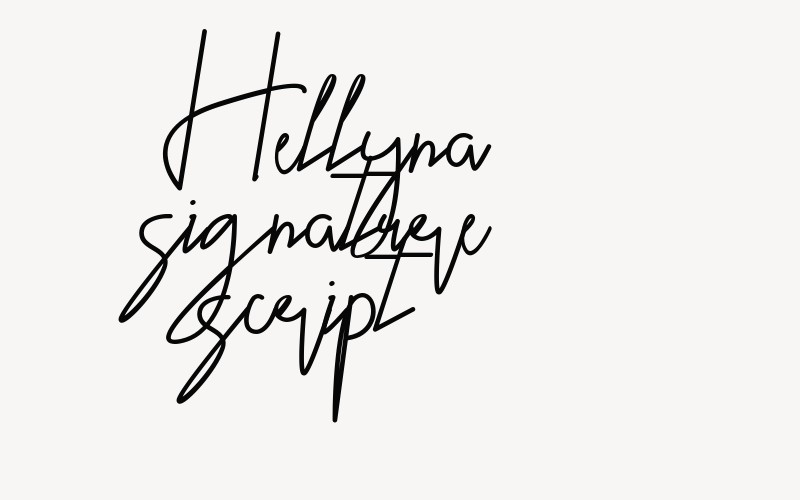 Hellyna signature script Font