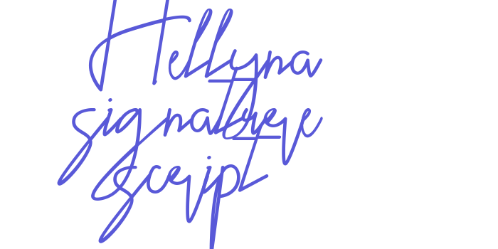 Hellyna signature script Font Download