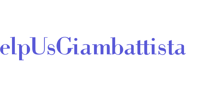 HelpUsGiambattista Font Download