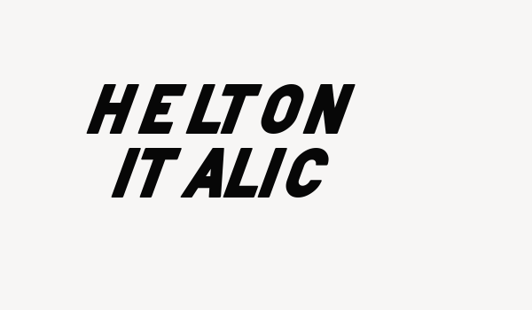 Helton Italic Font