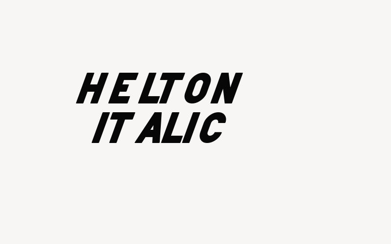 Helton Italic Font