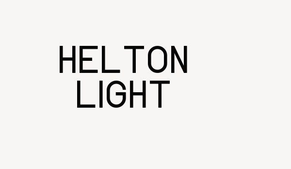 Helton Light Font