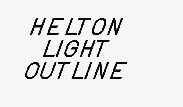 Helton Light Outline Font