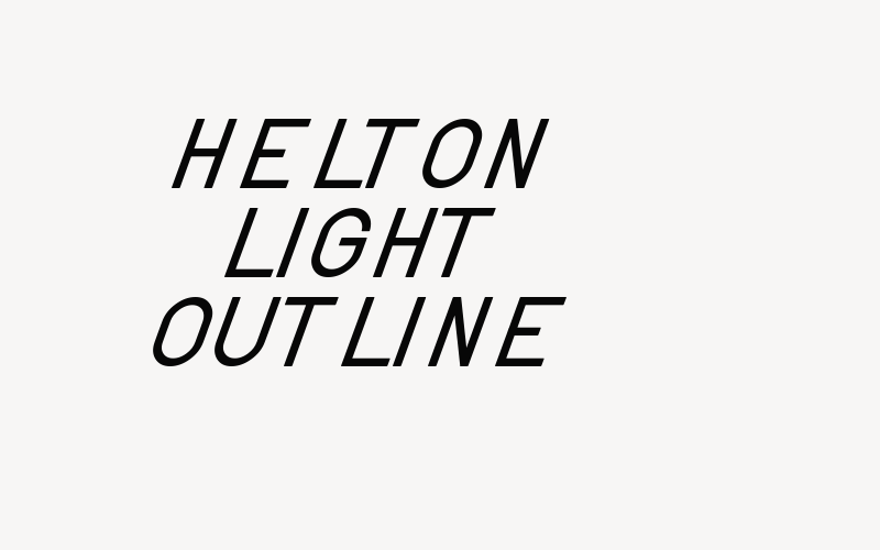 Helton Light Outline Font