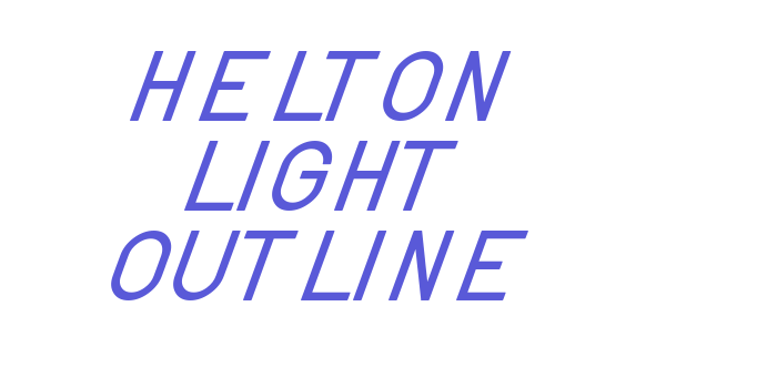 Helton Light Outline Font Download