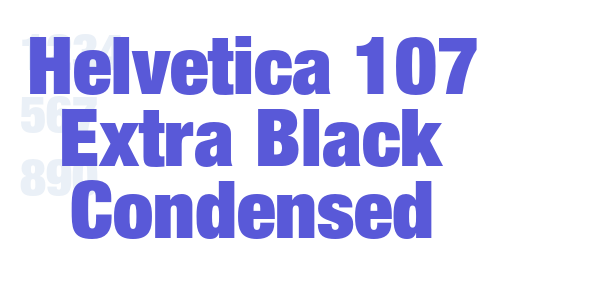 Helvetica 107 Extra Black Condensed font free