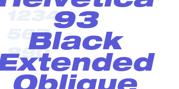 Helvetica 93 Black Extended Oblique font free