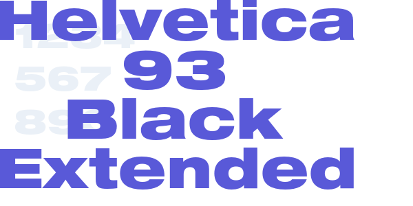 Helvetica 93 Black Extended font free