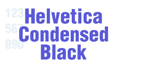 Helvetica Condensed Black font free