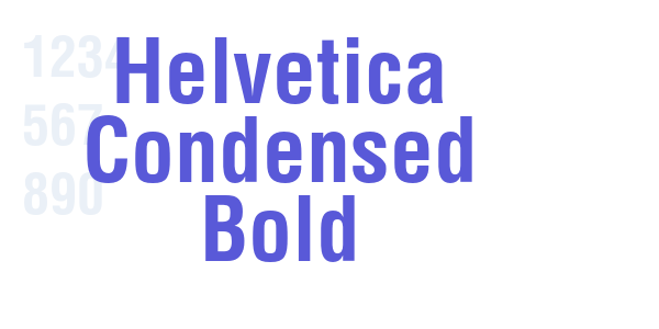 Helvetica Condensed Bold font