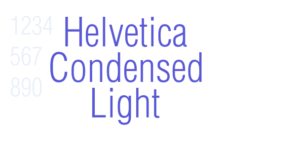 Helvetica Condensed Light font