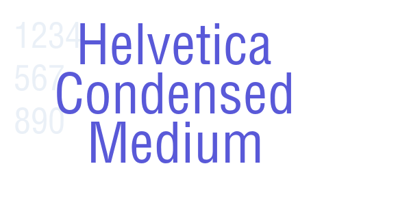 Helvetica Condensed Medium font