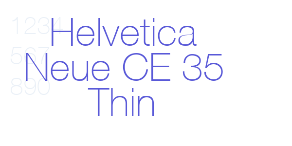 Helvetica Neue CE 35 Thin font free