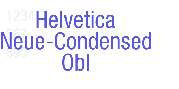 Helvetica Neue-Condensed Obl font free