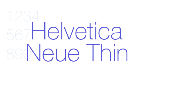 Helvetica Neue Thin font free