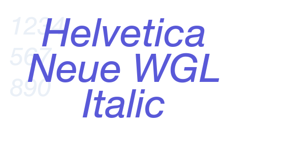 Helvetica Neue WGL Italic font free