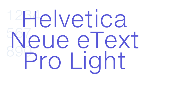 Helvetica Neue eText Pro Light font free