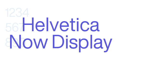 Helvetica Now Display font