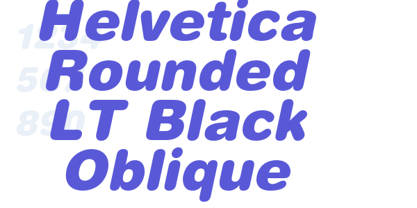 Helvetica Rounded LT Black Oblique font free