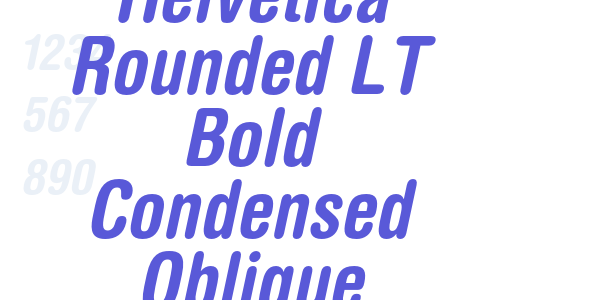 Helvetica Rounded LT Bold Condensed Oblique font free