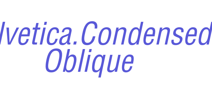 Helvetica.Condensed Oblique Font