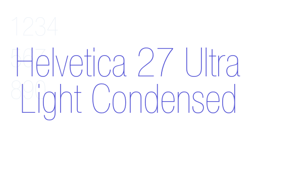 Helvetica 27 Ultra Light Condensed font download