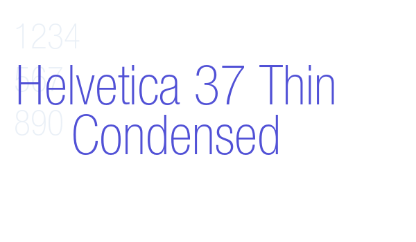 Helvetica 37 Thin Condensed font download