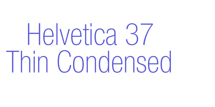 Helvetica 37 Thin Condensed Font