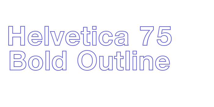 Helvetica 75 Bold Outline Font Download