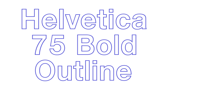 Helvetica 75 Bold Outline Font