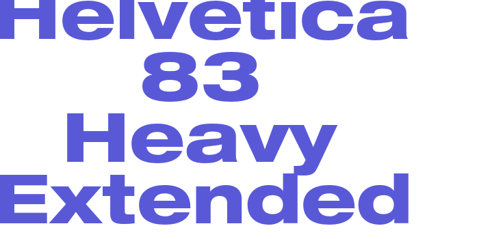 Helvetica 83 Heavy Extended Font