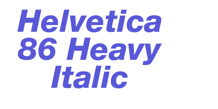 Helvetica 86 Heavy Italic Font