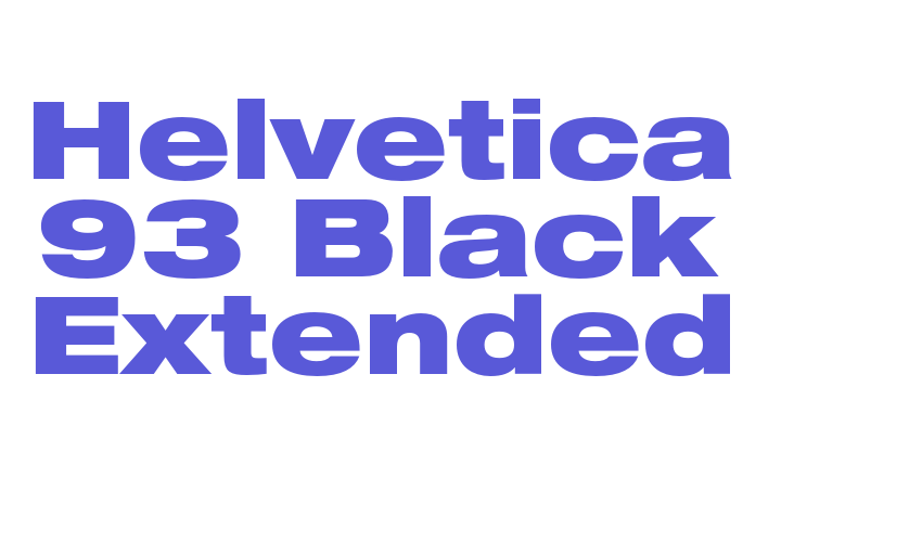 Helvetica 93 Black Extended Font Download