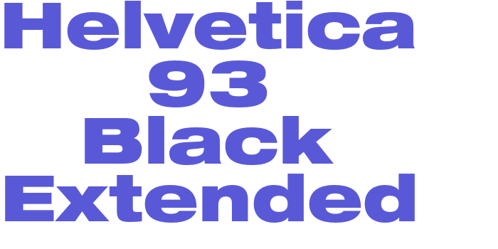 Helvetica 93 Black Extended Font Download