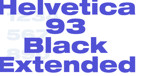 Helvetica 93 Black Extended